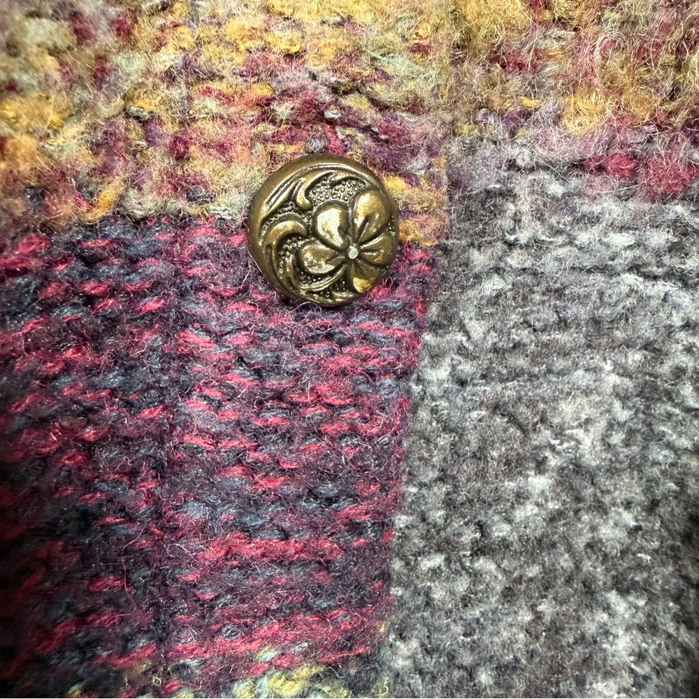 Koret beautiful vintage patchwork button up cardi… - image 3